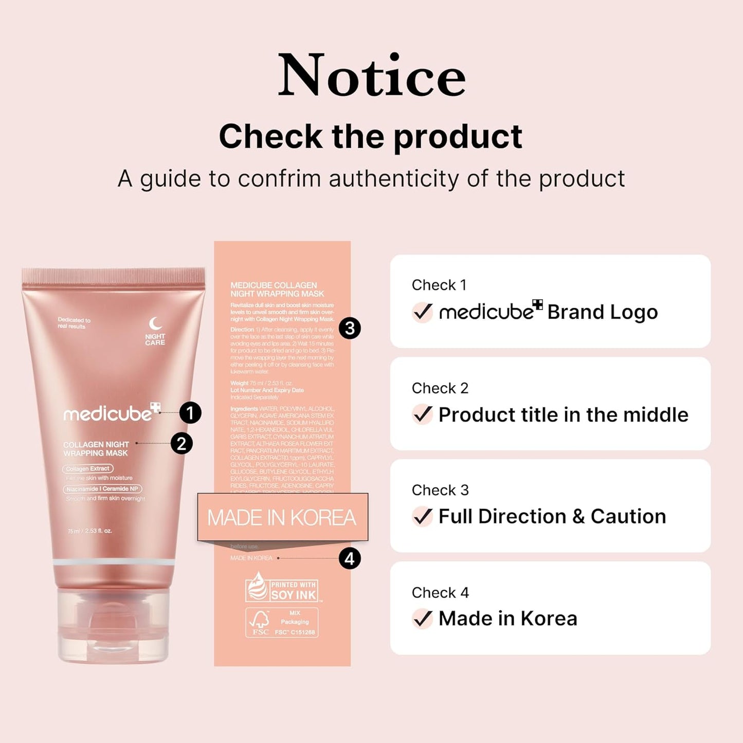 Medicube Collagen Night Wraping Mask - 100% Original