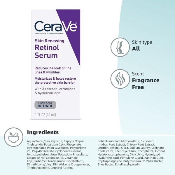 CeraVe - Skin Renewing Retinol Serum, (30 Ml)